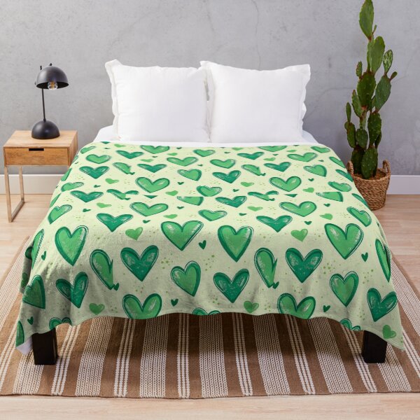 Item preview, Green Heart Pattern Cute Design designed and sold by Kruti Collection.