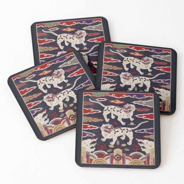 Item preview, Korean tradition tiger embroidery print designed and sold by Yuza Art.