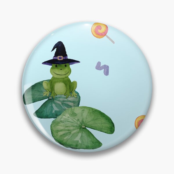 Item preview, Cute Halloween Frog and Pumpkin Pattern designed and sold by thanratdesign.