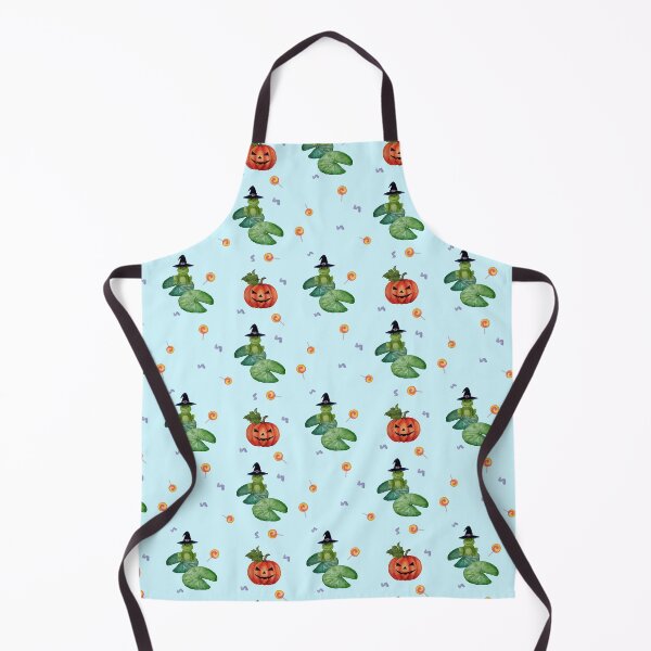 Item preview, Cute Halloween Frog and Pumpkin Pattern designed and sold by thanratdesign.