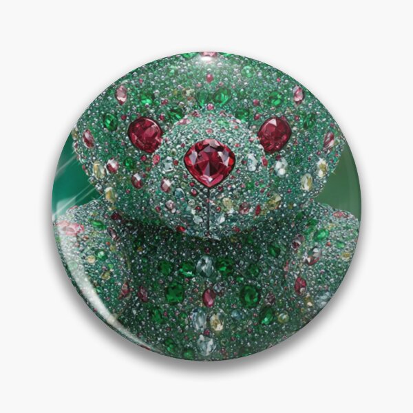 Item preview, Cute Emerald Gemstone Teddy Bear with Ruby Stones designed and sold by AngelHomes1.