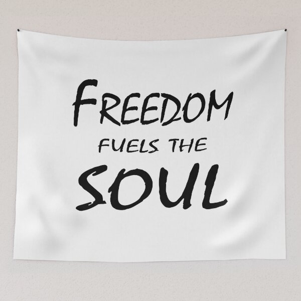 Item preview, Freedom Fuels The Soul – Inspirational Quote Design designed and sold by ArtNestVerse.