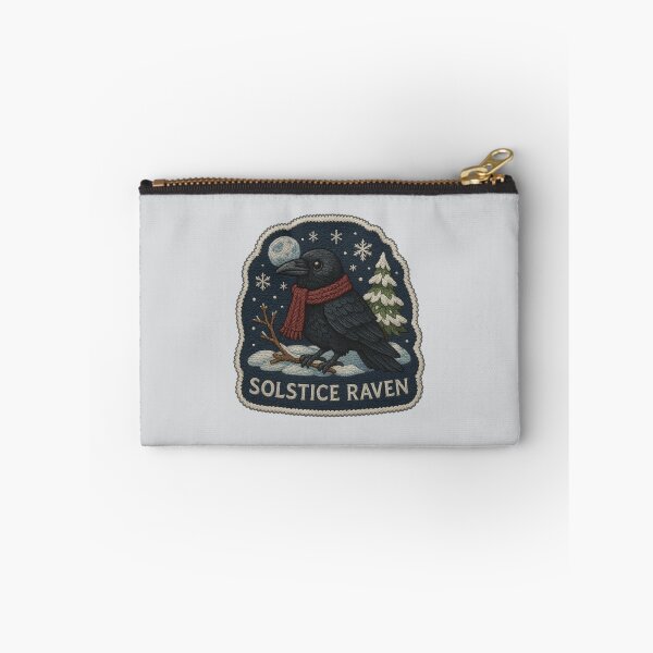 Item preview, Solstice Raven Embroidery Sticker – Mystical Winter Animal Design designed and sold by Nuist25.