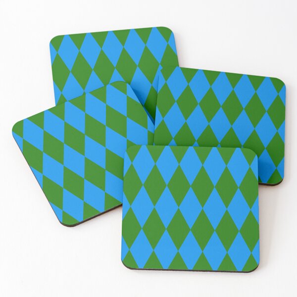 Item preview,  Blue Green Harlequin Diamonds Checkers Design  designed and sold by PatternTitan.