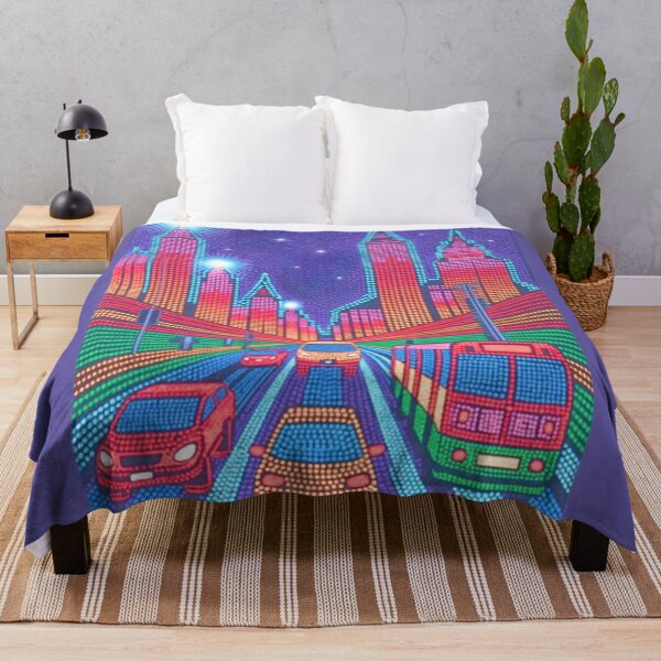 Item preview, Vibrant Night City – Colorful Lights and Road designed and sold by Syrupulse.