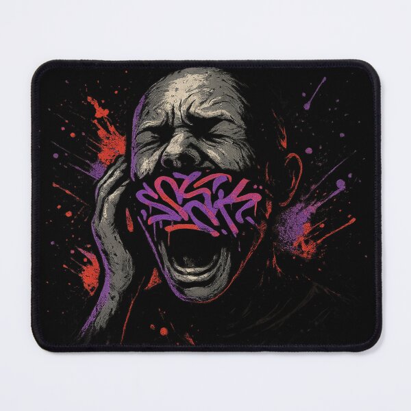 Item preview, Silent Scream – Voice Suppressed Graffiti Tee designed and sold by PastimeMastery.