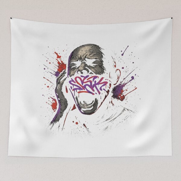 Item preview, Silent Scream – Voice Suppressed Graffiti Tee designed and sold by PastimeMastery.
