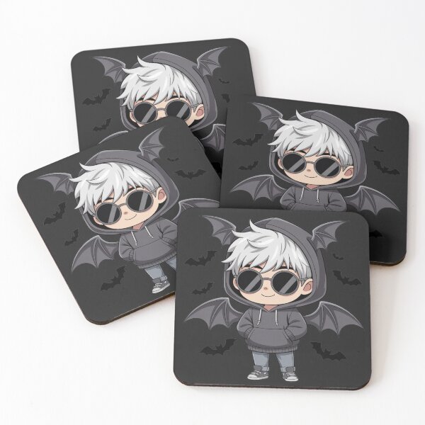Item preview, Chibi Anime Bat Boy with White Hair | Kawaii Spooky Cartoon Design designed and sold by ColorSplash123.