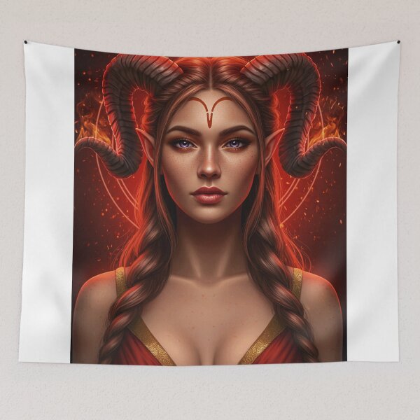 Item preview, Aries Goddess – Fiery Zodiac Art designed and sold by Neuroscribble.