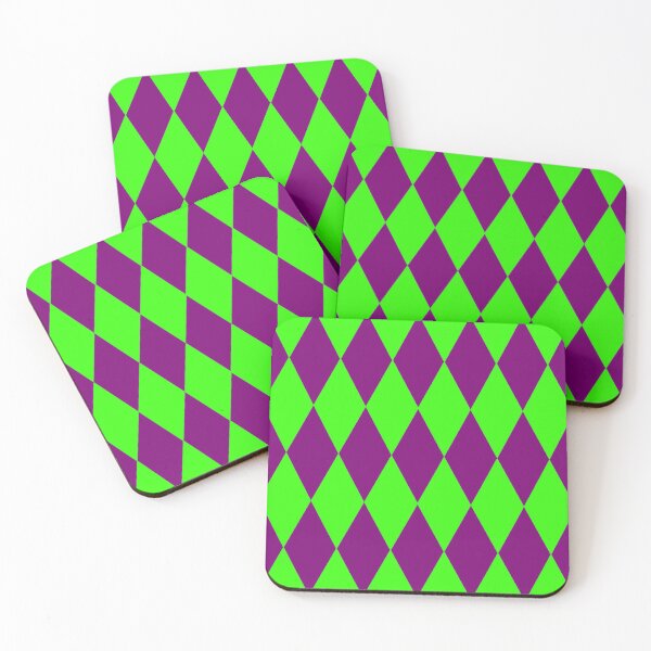 Item preview, Purple Green Harlequin Diamonds Checkers Design  designed and sold by PatternTitan.