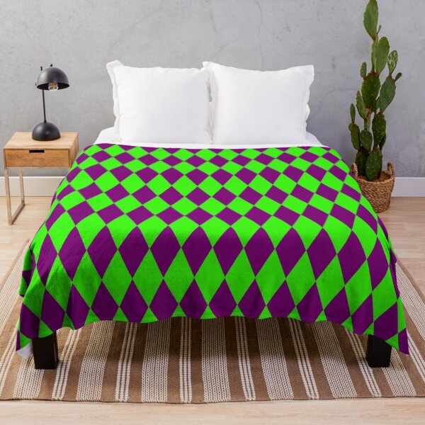 Item preview, Purple Green Harlequin Diamonds Checkers Design  designed and sold by PatternTitan.