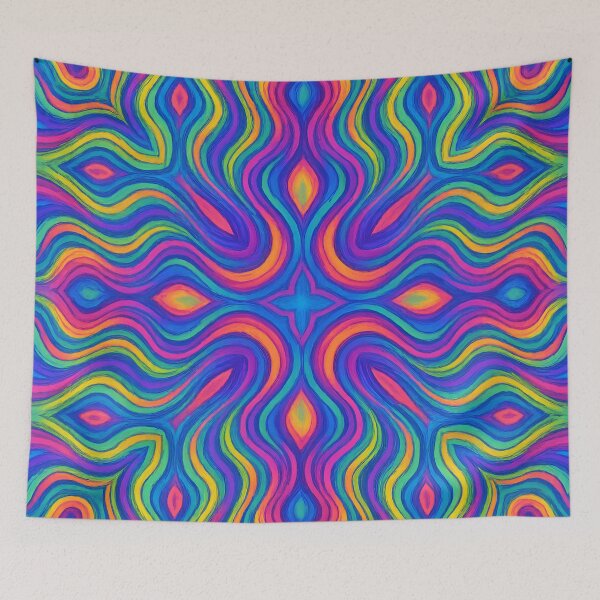 Item preview, Neon Psychedelic Dream – Hypnotic Symmetry designed and sold by BloomOfDesign.