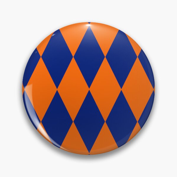 Item preview, Orange Blue Harlequin Diamonds Checkers Design  designed and sold by PatternTitan.