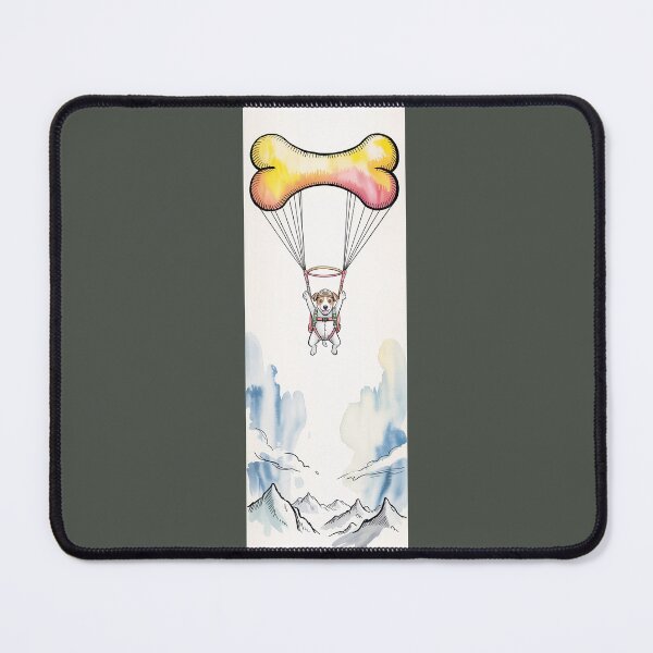 Item preview, Adorable Dog Parachuting With Bone Adventure Art By Merch, Limited Edition designed and sold by HERIBERTOMARTHA.