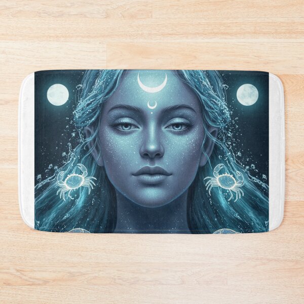 Item preview, Cancer Goddess – Moon & Ocean Zodiac Art designed and sold by Neuroscribble.