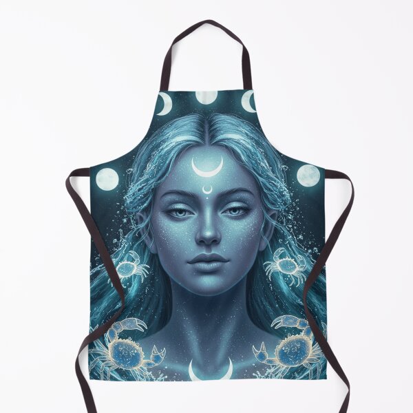 Item preview, Cancer Goddess – Moon & Ocean Zodiac Art designed and sold by Neuroscribble.