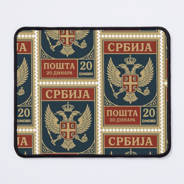 Item preview, Vintage Serbia Postage Stamp | Double-Headed Eagle Coat of Arms Design designed and sold by Travellerz.