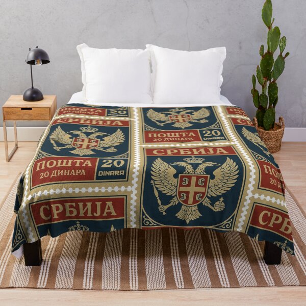 Item preview, Vintage Serbia Postage Stamp | Double-Headed Eagle Coat of Arms Design designed and sold by Travellerz.