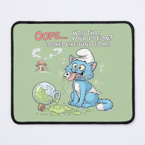 Item preview, Oops! Blue Cat Mistook Potion For Tuna Fish By Merch, Limited Edition, Perfect Gift For You And Fri designed and sold by BROSHERYLSHOP.