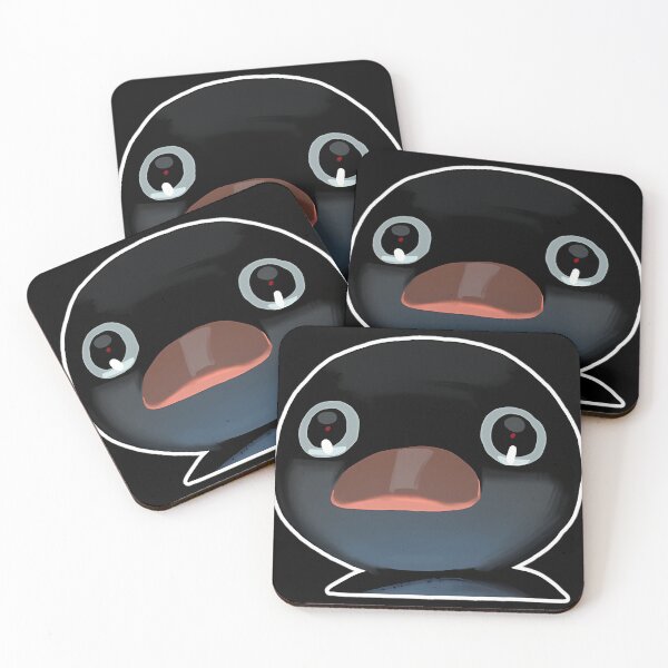 Item preview,  Terrified Pingu Meme (Coral Pink Bg) designed and sold by Adamarrington.