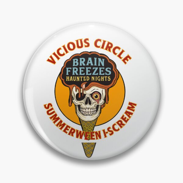 Item preview, Summerween I-Scream – Skull Brain Freezes – Haunted Ice Cream Halloween Classic T-Shirt designed and sold by inkfluenceart.