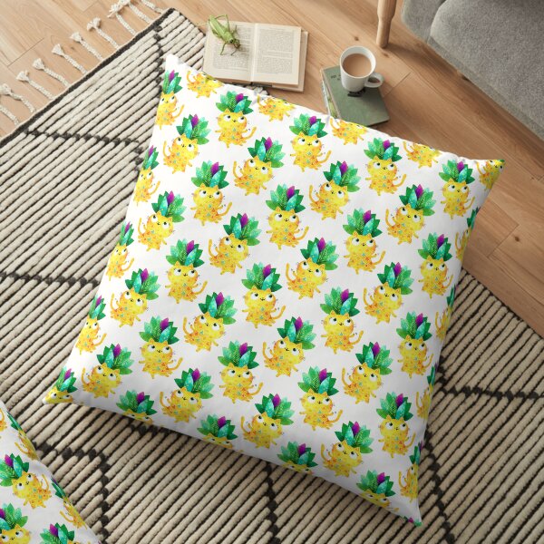 Pineapple cat Floor Pillow