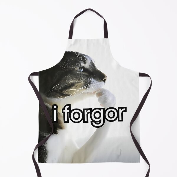 Item preview, Funny Silly Cat Meme I Forgor Cringe Brainrot Meme designed and sold by Adamarrington.