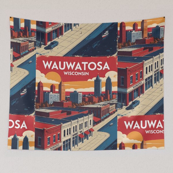 Item preview, Wauwatosa Wisconsin 1950s USA Vintage Travel Tourism designed and sold by TravelersGems.
