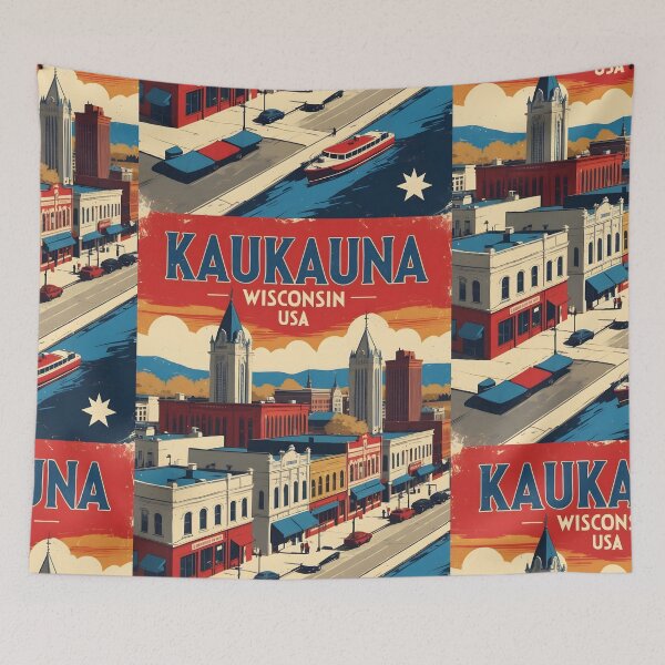Item preview, Kaukauna Wisconsin 1950s USA Vintage Travel Tourism designed and sold by TravelersGems.