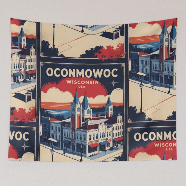 Item preview, Oconmowoc Wisconsin 1950s USA Vintage Travel Tourism designed and sold by TravelersGems.