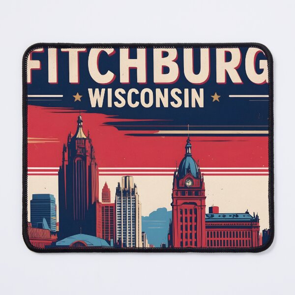 Item preview, Fitchburg Wisconsin 1950s USA Vintage Travel Tourism designed and sold by TravelersGems.