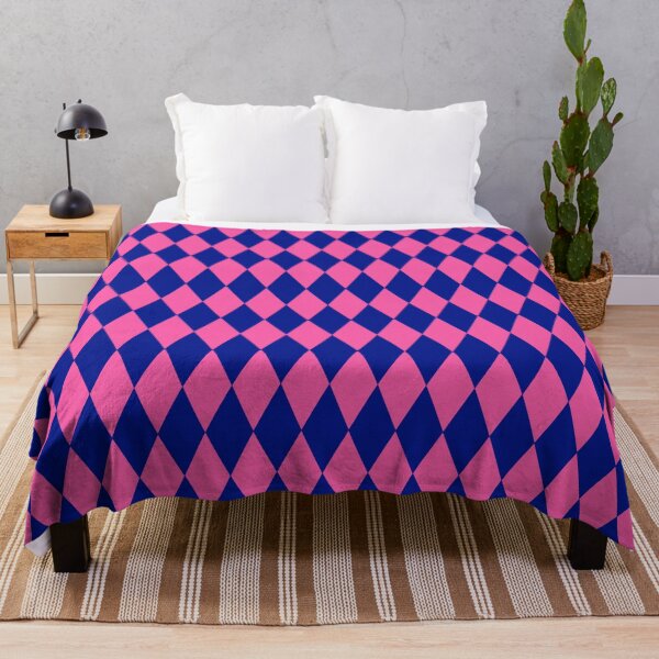 Item preview, Pink Blue Harlequin Diamonds Checkers Design  designed and sold by PatternTitan.
