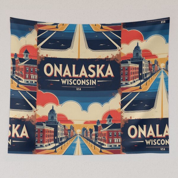 Item preview, Onalaska Wisconsin 1950s USA Vintage Travel Tourism designed and sold by TravelersGems.