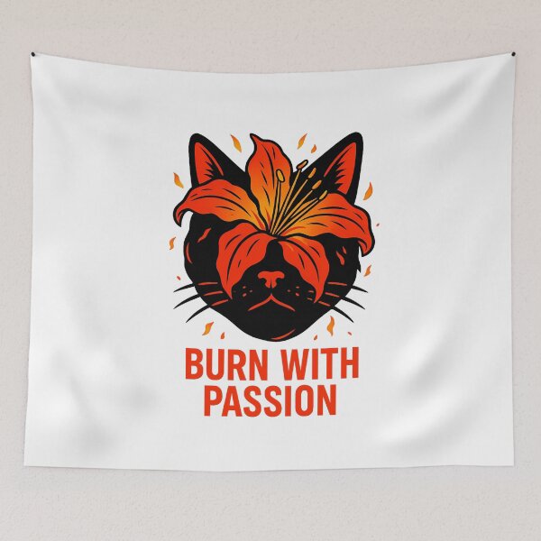 Item preview, Cat burn with passion  designed and sold by witgarage.