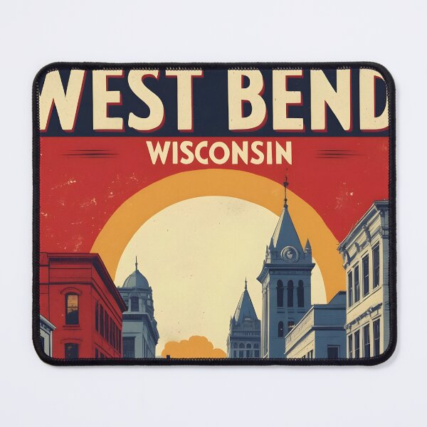 Item preview, West Bend Wisconsin 1950s USA Vintage Travel Tourism designed and sold by TravelersGems.