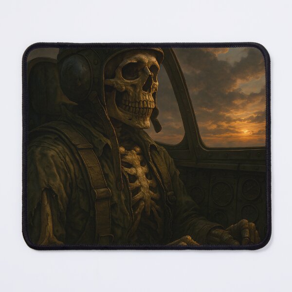 Item preview, Dead Pilot at Sunset – Skeleton Aviator Art designed and sold by WinkWild.