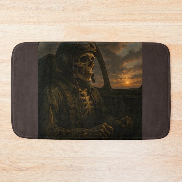 Item preview, Dead Pilot at Sunset – Skeleton Aviator Art designed and sold by WinkWild.
