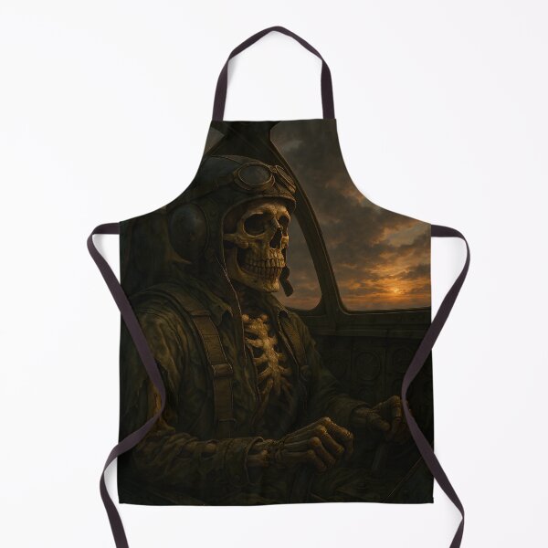 Item preview, Dead Pilot at Sunset – Skeleton Aviator Art designed and sold by WinkWild.