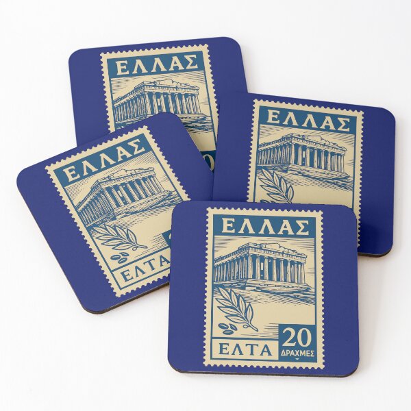 Item preview, Vintage Greece Postage Stamp | Parthenon and Olive Branch Design designed and sold by Travellerz.
