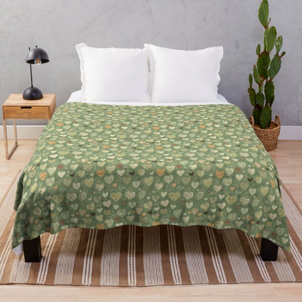 Item preview, Elegant Sage Green Heart Pattern designed and sold by 4Niki4.