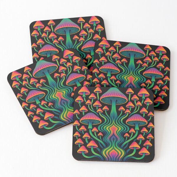 Item preview, Neon Mushroom Symphony – Psychedelic Symmetry designed and sold by BloomOfDesign.