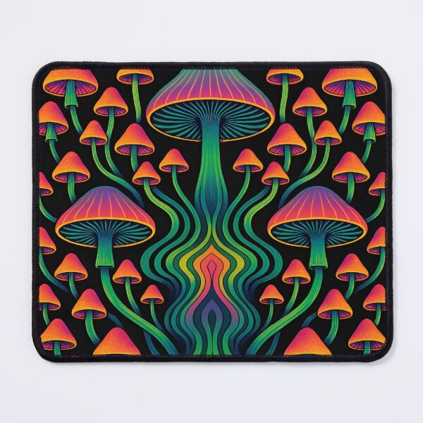 Item preview, Neon Mushroom Symphony – Psychedelic Symmetry designed and sold by BloomOfDesign.