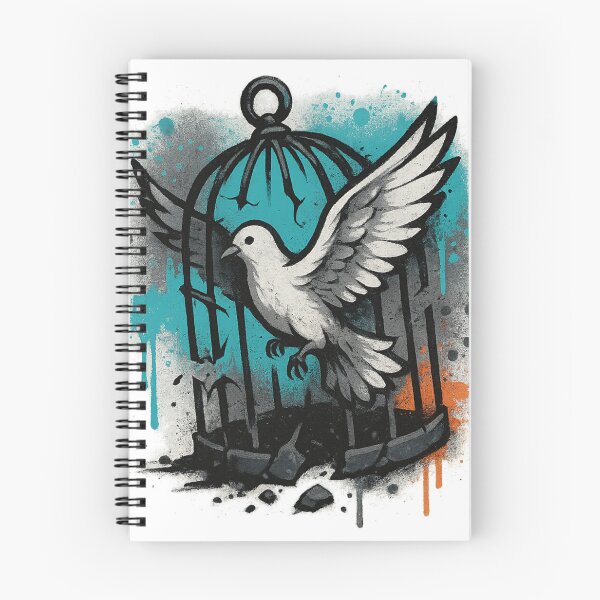 Item preview, Caged Freedom – Breaking Free Graffiti Tee designed and sold by PastimeMastery.