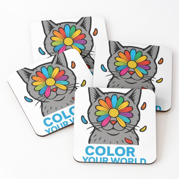 Item preview, Cat  color your world  designed and sold by witgarage.