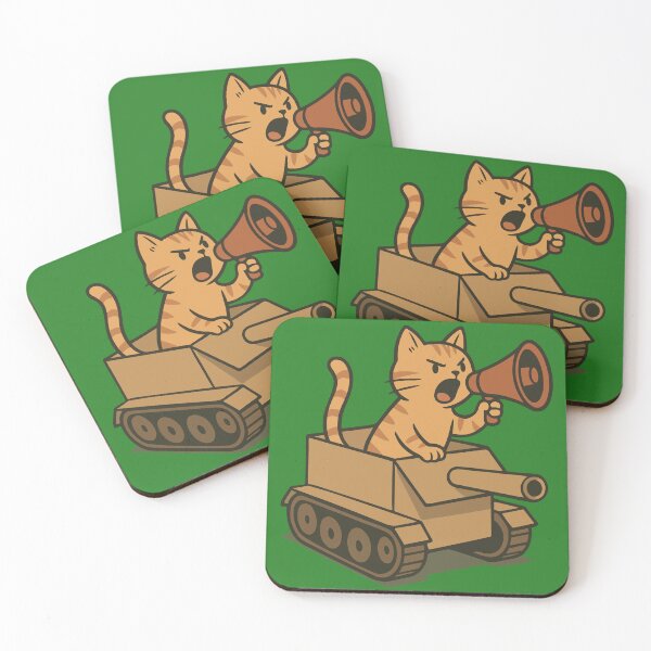 Item preview, Angry Cat Commander in a Tank | Silly Paws Studio designed and sold by SillyPawsStudio.