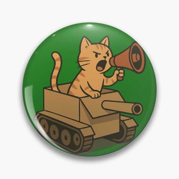 Item preview, Angry Cat Commander in a Tank | Silly Paws Studio designed and sold by SillyPawsStudio.