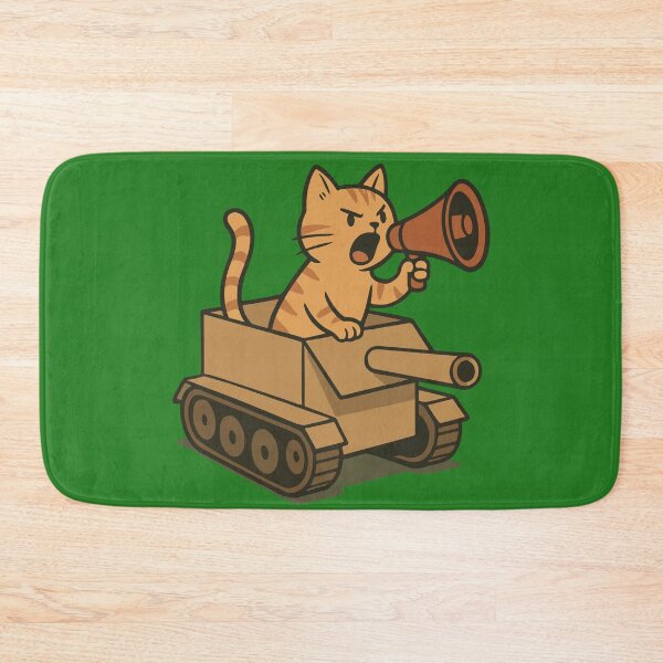 Item preview, Angry Cat Commander in a Tank | Silly Paws Studio designed and sold by SillyPawsStudio.