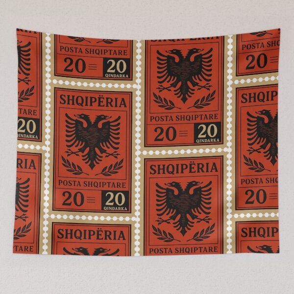 Item preview, Vintage Albania Postage Stamp | Double-Headed Eagle Design designed and sold by Travellerz.
