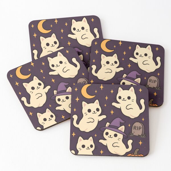 Item preview, Cute halloween cat ghosts designed and sold by Cine Store Merch.