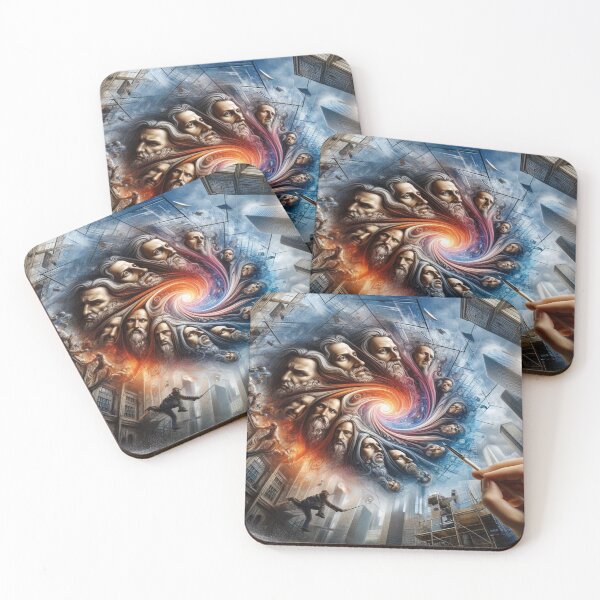 Item preview, Cosmic Renaissance – Faces in Transition, Painted Between Time, City and Starlight designed and sold by FotoworldEdel.